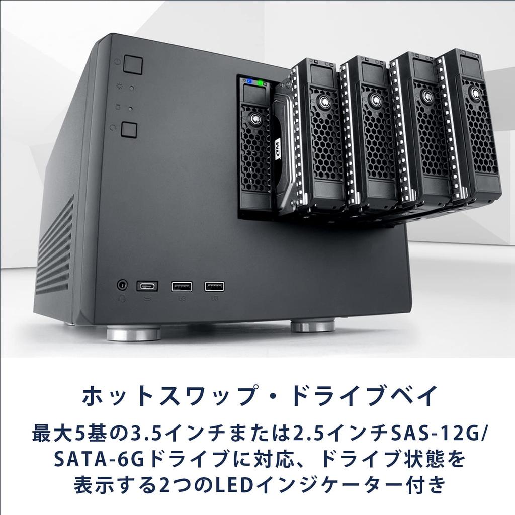Silver Stone CS351 Hot Swap Compatible PC Case for Small NAS Domestic Regular Distribution Product M-ATX SST-CS351 /
