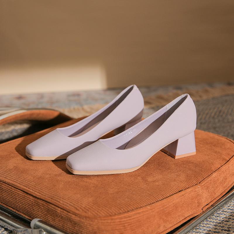 

Новые туфли-лодочки удобные и универсальные, повседневные и не утомляют.. Женские туфли-лодочки на толстом каблуке с квадратным носком весна, лето, осень 40