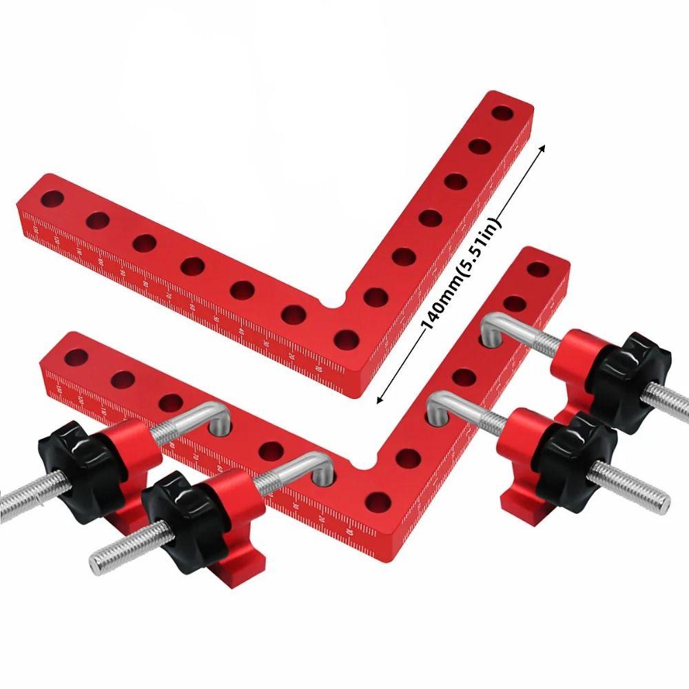 120/140mm Right Angle Fixing Clip L-shaped 90 Degree Auxiliary Fixture Woodworking Clamping Tool Aluminum Alloy