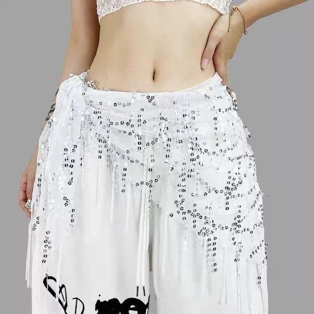 Jeans Decor Tassels Belt Hip-hop Sequin Waistband Jazz Dance Hip Scarf Waist Accessories