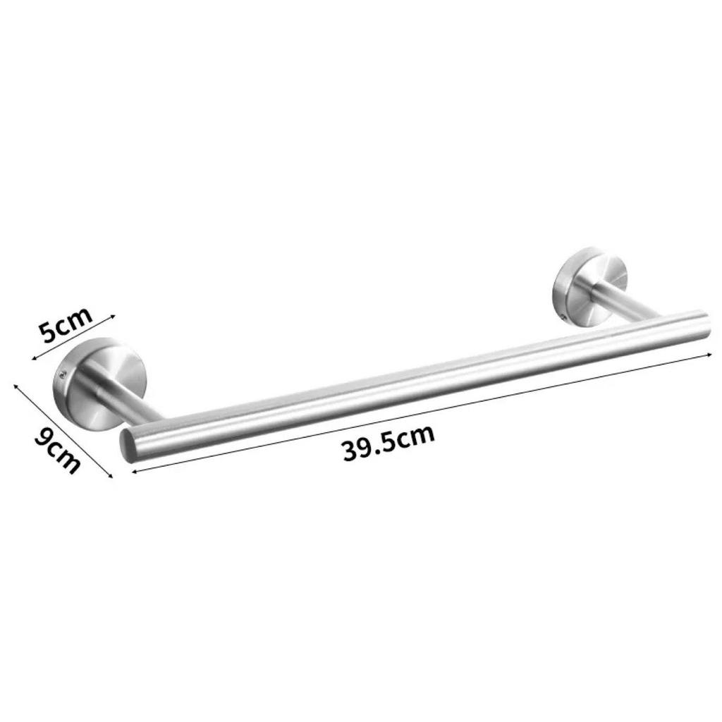 American Style Punch-Free Bathroom Set: Towel Bar, Tissue Holder, Towel Ring, Hooks, Washcloth Rack, Tissue Box.