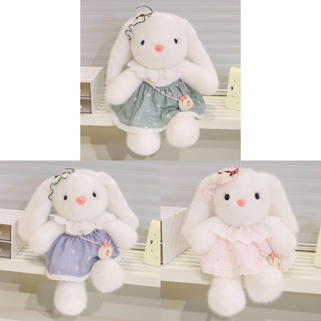 Plüsch-Hasenpuppe mit Kleid Weiche Baumwollfüllung für Kinder und Teenager Geschenk