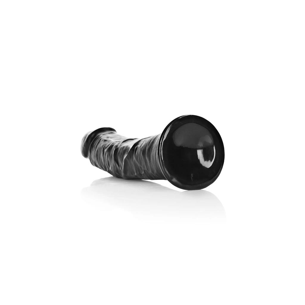 RealRock - Curved realistic dildo with balls and suction cup 25.5 cm
