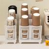 Disposable Cup Dispenser and Lid Storage Rack Cup Dispenser Cup Rack for Kitchen Bar or Break Room Organization