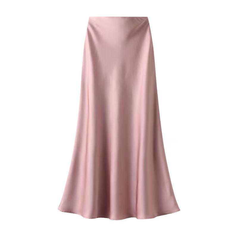 WB Silk Satin Midi Skirt