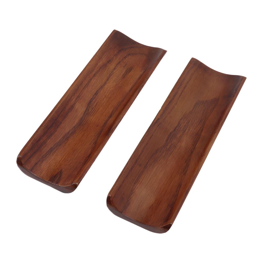 2PCS Sushi Plate Long Rectangle Plate Wood Japanese Style 7.2x2.1in Serving Platter for Cracker Party Home