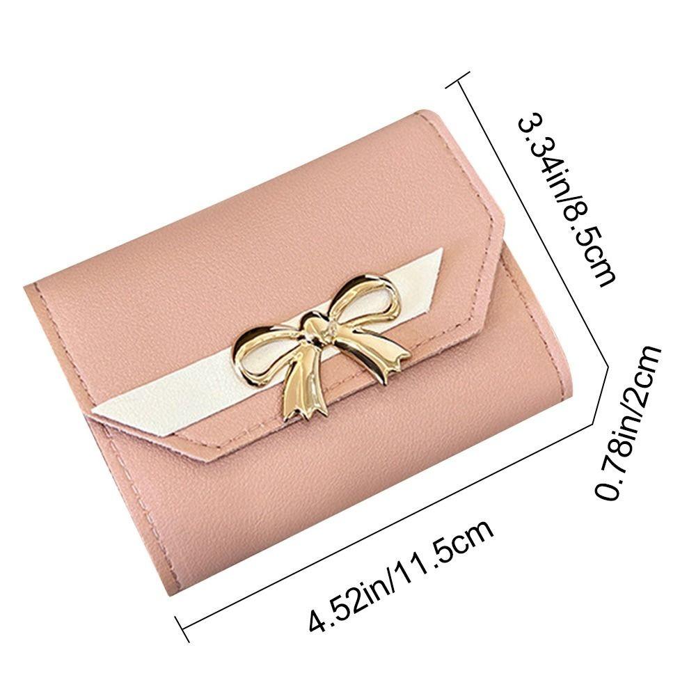 Fashion PU Leather Women Wallet Foldable Small Short Coin Purses Card Holder Ladies