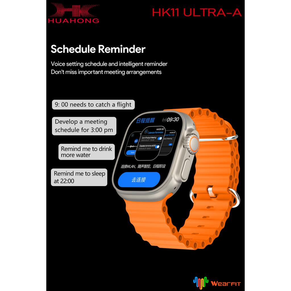 2025 New Men'Smart Watch HK11 ULTRA-A HD Screen High Refresh Women'Smart Watch IP67 Waterproof Support Bluetooth Call NFC