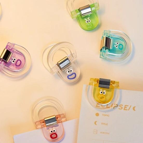 Yousheng 12Pcs Small Clips Transparent Visible Office File Clips Stable Clamping Force Super Convenient Document Clamps