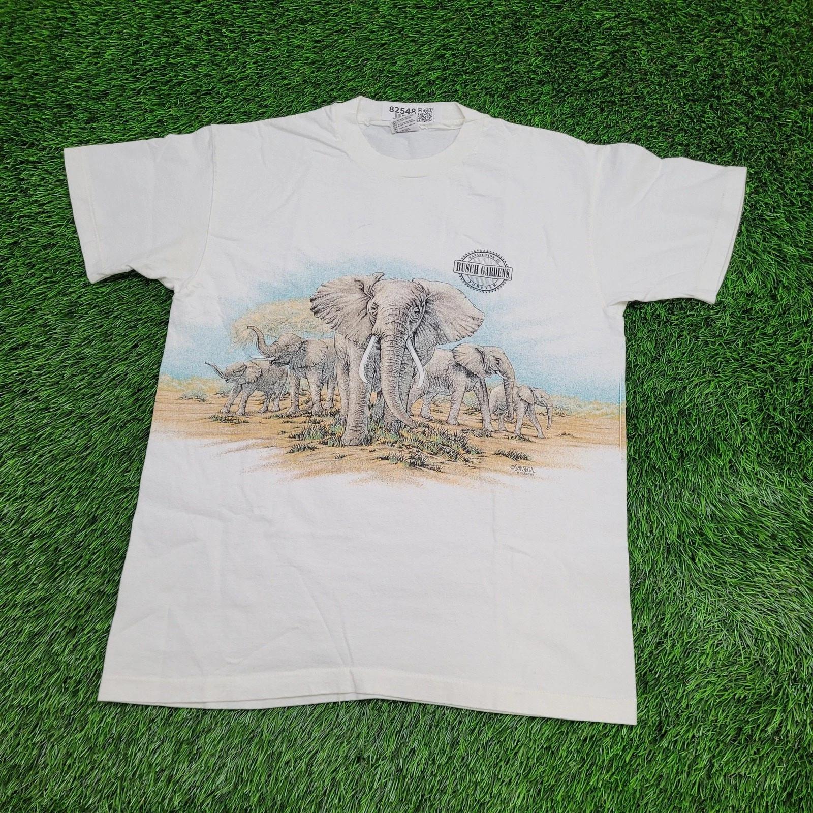 

Vintage 1992 Sansegal Elephant Shirt Large 21x27 Desert USA 2XL
