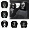 Removable Headrest Cover Ghost Face Car Covers Scary Seat Adjustable Protector Universal Stretchy Accessory for Most Cars