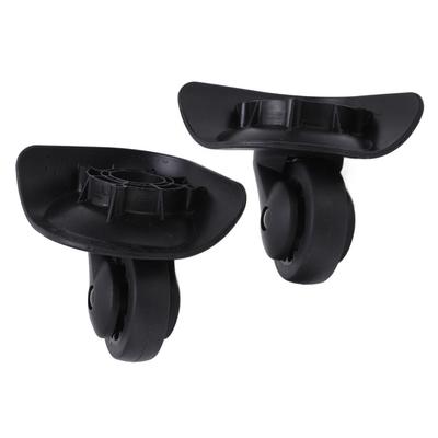 1 Pair Durable Swivel Luggage Wheel Replacement Black Suitcase Accessories Trolley Case Wheel Luggage Repair Wheel Travel Bags