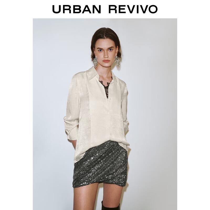 UR2025 Women s Long Sleeve Lapel Blouse Shirt M