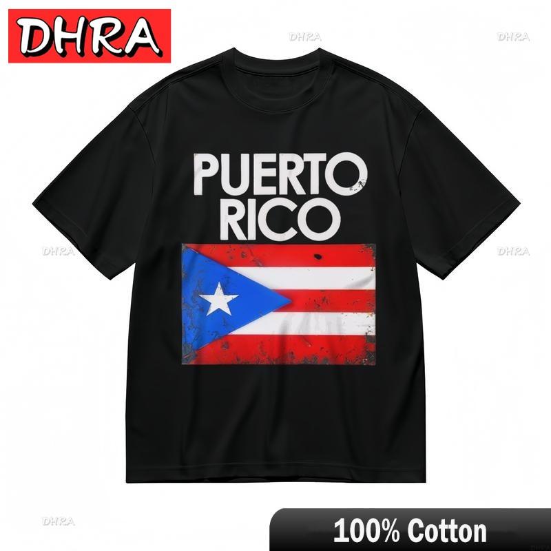 

Unisexs Comfy Slight Stretch Classic TShirt Puerto Rico Flag Graphic Tee Graphic Camisa Hip Hop Punk TShirts Tops Women TShirt 4XL