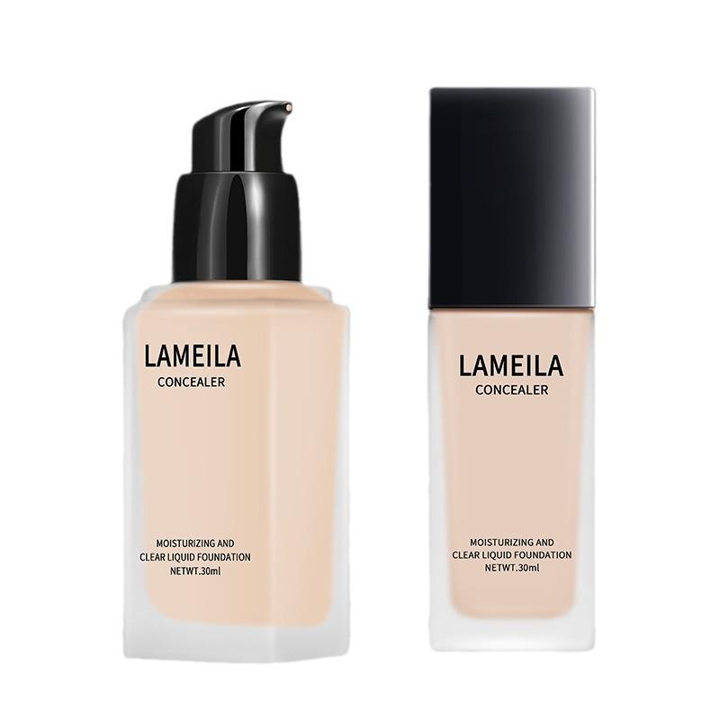 Hydrating & Clear Foundation with Concealer - Long-lasting & Moisturizing Nude Makeup for Students & Artists