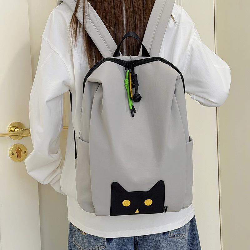 Schoolbag Japanese Large-capacity Girl Casual Cat Shoulder Backpack Student Class Commuting Tote Bag Korean Version Travel Bag