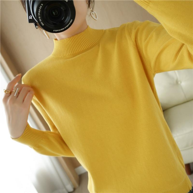 Damegenser MODERN NEW SAGA Vårullgensere Turtleneck strikket genser Høst Dame Jumper Strikket Topp