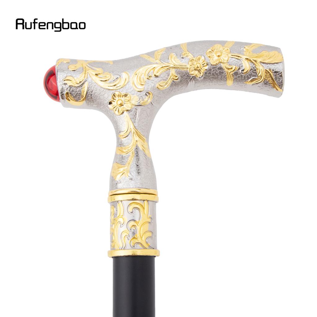 Red Diamond Golden White Flower Ball Fashion Stick Decorative Stick Cospaly Vintage Party Fashionable Walking Cane Crosier 92cm