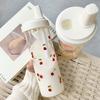 700ml Milk Plastic Cup with Lid Straw Leakproof Water Straw Bottles Fall Prevention Dustproof Large Capacity Water Bottle
