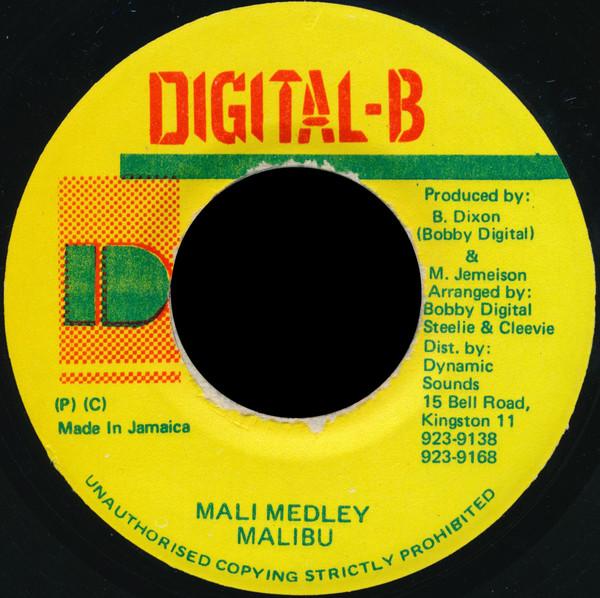 7inch Record MALIBU - Mali Medley NONE Digital-B Jamaica Reggae, Ska & Dub Used