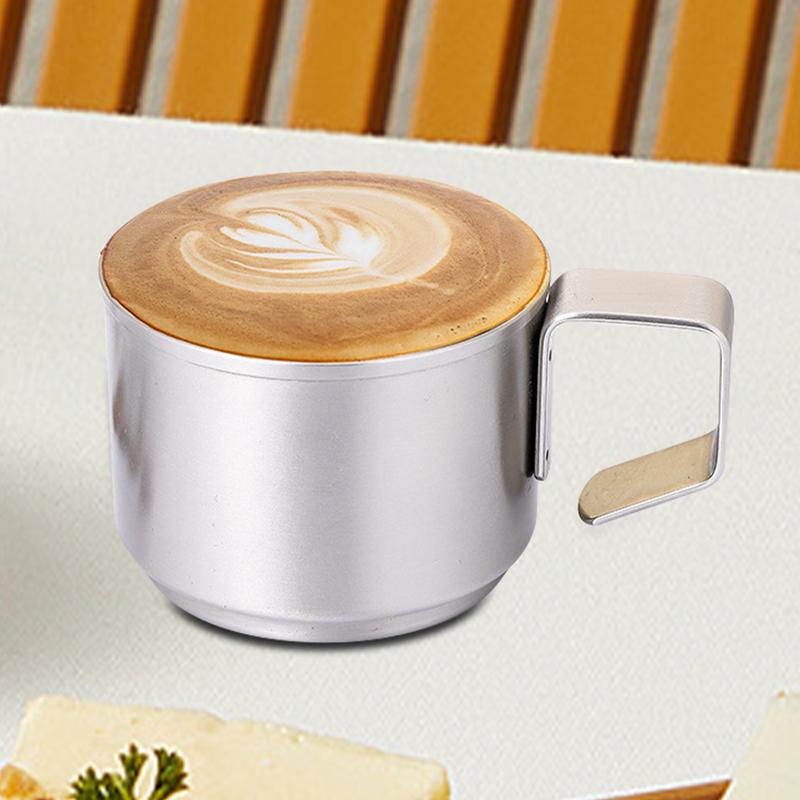 Coffee Mug With Handle Stainless Steel Double Walled Tea Cup Stackable Drinking Mug With Handle Camping Drinkware For Home