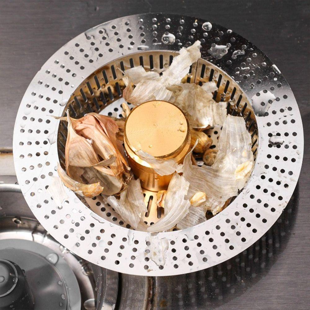Pop-Up Sink Leak Stopper Stainless Steel Bounce Core Drainer Practical Food Catcher Strainer