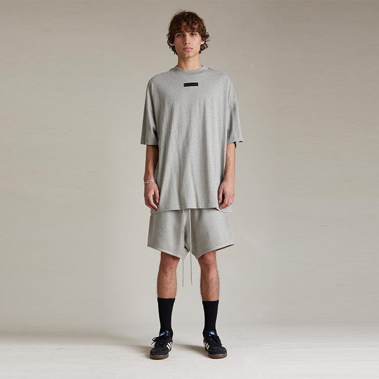 Fear of God Essentials Sweatshort Dark Heather Oatmeal Men Bottoms Grey 160SP242003F
