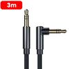 0.5/1/2/3 Meters Ultra Long 3.5mm Aux Audio Cable Right Angle Male to Male Auxiliary Jack HiFi Cord For Car Phone HeadphonesGood product