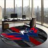 Washington Capitals (1) Round Office Rug Decorative Floor Rug for Office Bedroom Living Room and Home Space
