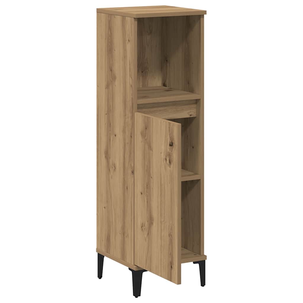 Vidaxl Szafka Łazienkowa, Dąb Artisan, 30X30X100 Cm