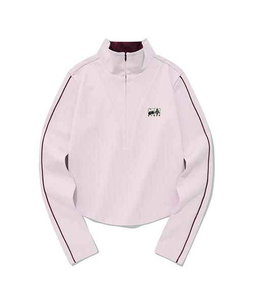 Kirsh Color Point Half Zip Long Sleeve [Light Lavender] Light Lavender/1