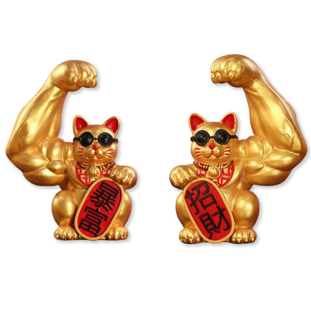 ENN LLC Lucky Cat Palm For Wishing for Financial Opening Housewarming Present Set Lucky Cat Left Hand Lucky Figurine, Size, Luck, Celebration, Gift,