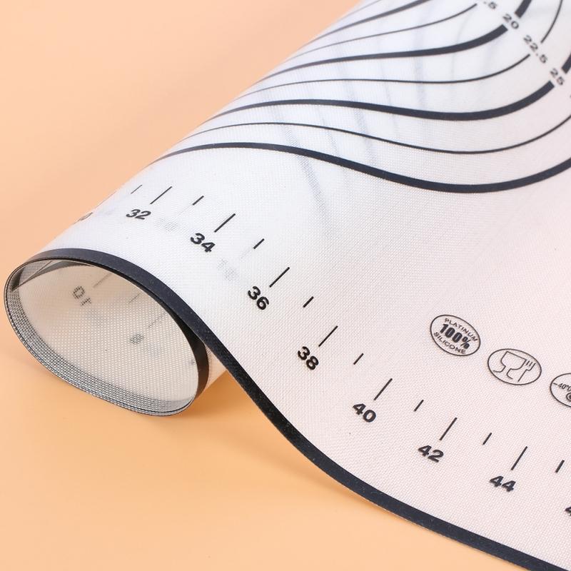 Silicone Baking Mat Pad Baking Sheet Pizza Dough Maker Pastry Kitchen Gadgets Non-Stick Rolling Dough Mat Cooking Tools Bakeware