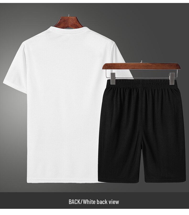 Men's Quick-Dry Summer Sports Set: Breathable Short Sleeve T-Shirt & Five-Point Shorts for Running