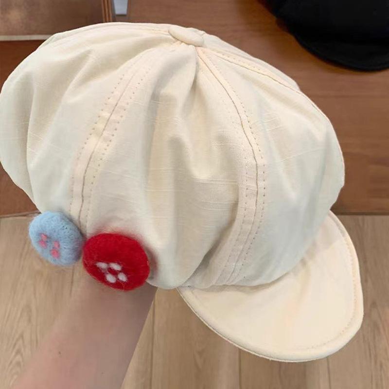 

Декоративная бейсболка с двумя пуговицами, хлопково-пеньковая, восьмиугольная, ветрозащитная, шляпа газетчика, регулируемый берет, осенне-зимняя шляпа от солнца белый