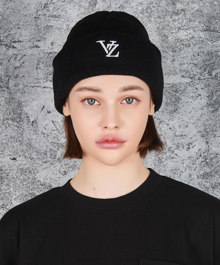Bajal 3D Monogram Beanie Black