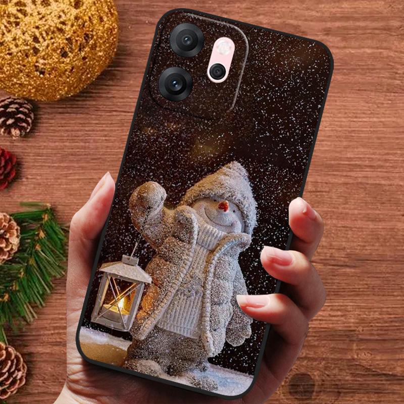 Świąteczne malowane etui na OPPO Reno 14F 14 F Reno14FS Etui Silikonowe Miękkie Etui na Telefon na OPPO Reno 14 13 Pro FS Capa Fundas