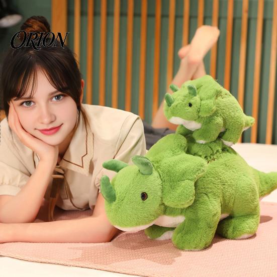 Cute Dinosaur Pillow Plush Toy, Soft Short Stuffed Animal, T-Rex Triceratops Companions for Babies Stegosaurus Dino Doll, PP Cotton Boys Girls Durable