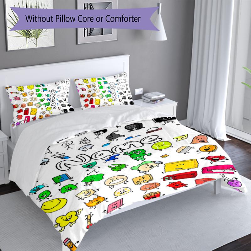 3pcs Custom Name Nanimate Insanity Bedding Set,Includes 1 Duvet Cover and 2 Pillowcases,All-season Bedroom Decor