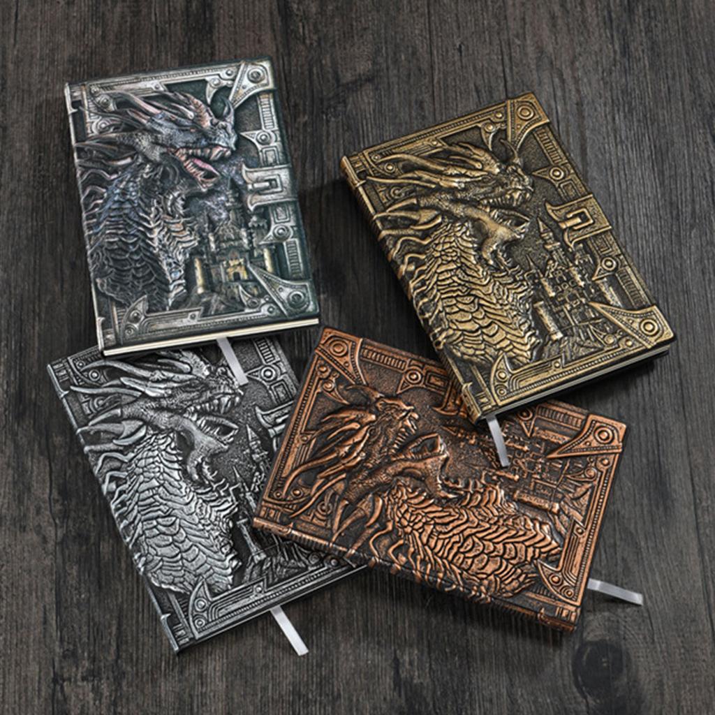 3D Embossed Flying Dragon Journal Writing Notebook Hardcover Handmade Daily Notepad,Travel Diary Notebooks To Write In,Gift For Men Women