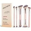 5Pcs Dual Ended Makeup Brush Set, Soft Synthetic Fiber Cosmetic Brushes In Gift Box