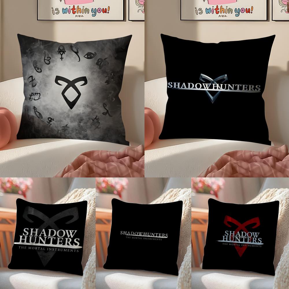 Movie SShadowhuntersS Cushion Cover Pillowcase Short Plush Invisible zipper Room Sofa Cushion Cover