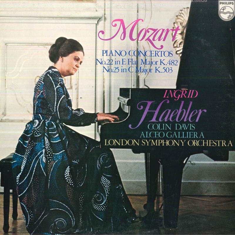 LP Record INGRID HAEBLER(PIANO)/(COND.)COLIN  - Mozart/Piano Concertos No.22 In E F X5609 PHILIPS 1974 Japan Classical Used