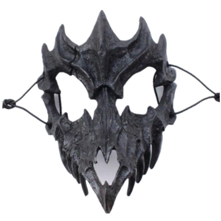 Stylish Black And White Tiger And Yaksha Masks For Role Playing And Holiday Celebrations
