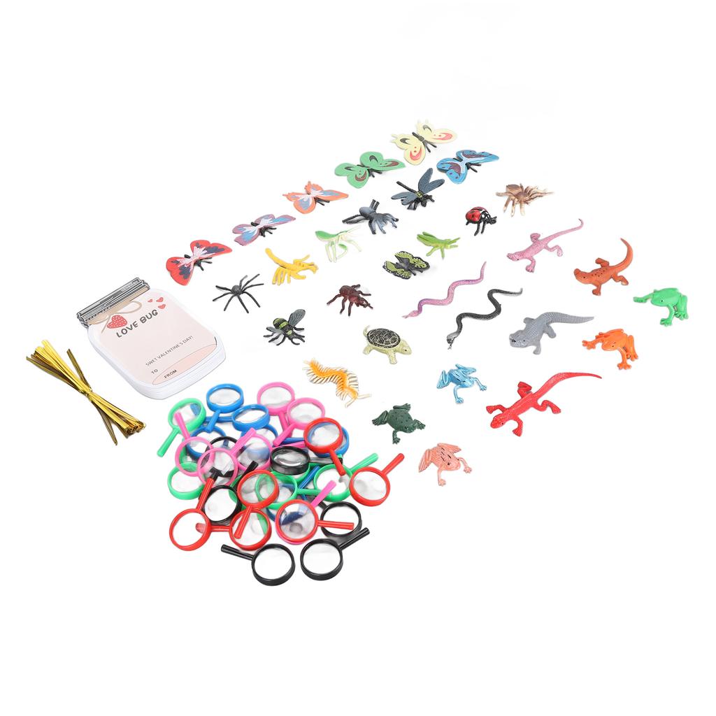 Valentines Day Cards Love Bug Gift Card Set with Bug Decorations Valentine Favors for Adults Children Crafts Type G