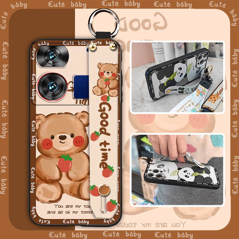 Dirt-resistant Back Cover Phone Case For ZTE Nubia Z60 Ultra Soft Case Shockproof Protective Anti-dust Cute Lanyard Ring