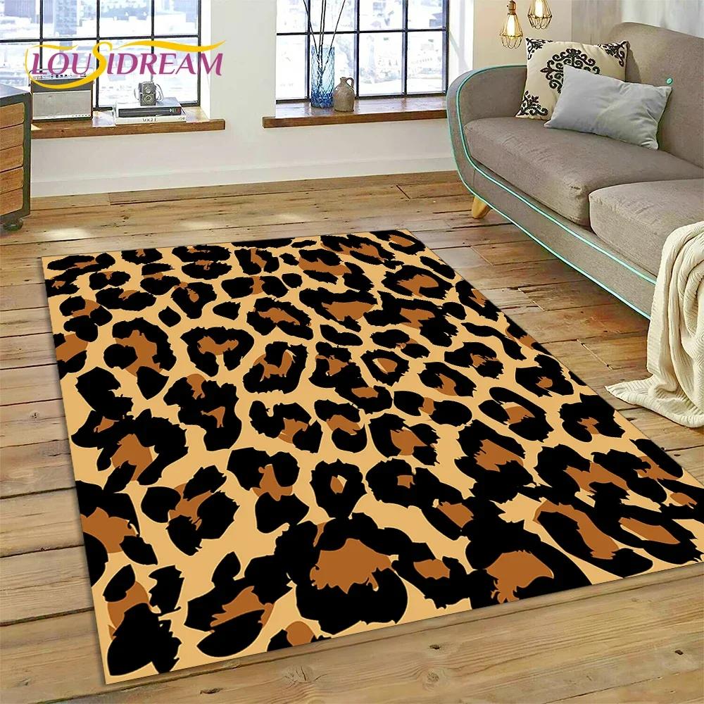 Colorful Zebra Stripe Leopard Tiger Carpet Rug for Bedroom Living Room Home Sofa Decoration,Children Game Large Decor Floor Mat