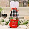 Christmas Plaid Stylish Wine Bottle Wraps In Eyecatching Red Black And Variants White