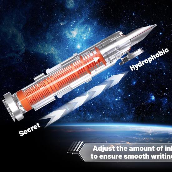 Retractable Fountain Pen Fine Nib Set 0.38mm Black/Blue Ink Transparent Barrel Pen with 5 Refillable Ink Cartridges for Sketching