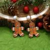 Metal Christmas Cookies Geometric Dangle Earrings for Women New Trend Simple Design Jewelry Christmas Party Accessories